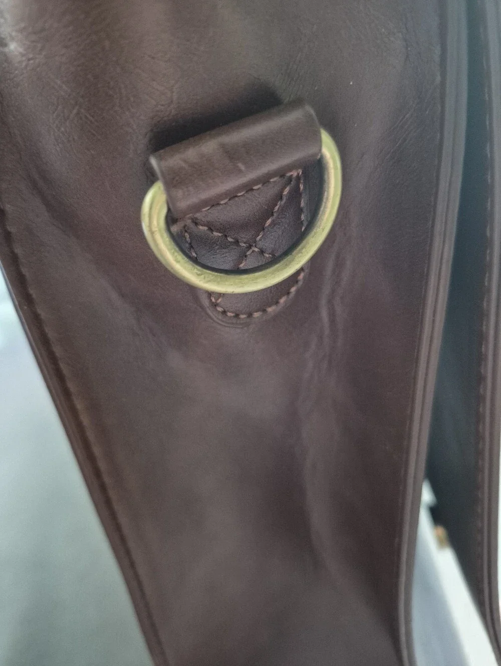 Ecosusi Briefcase Brown Laptop Messenger Bag With Bow Vegan Leather